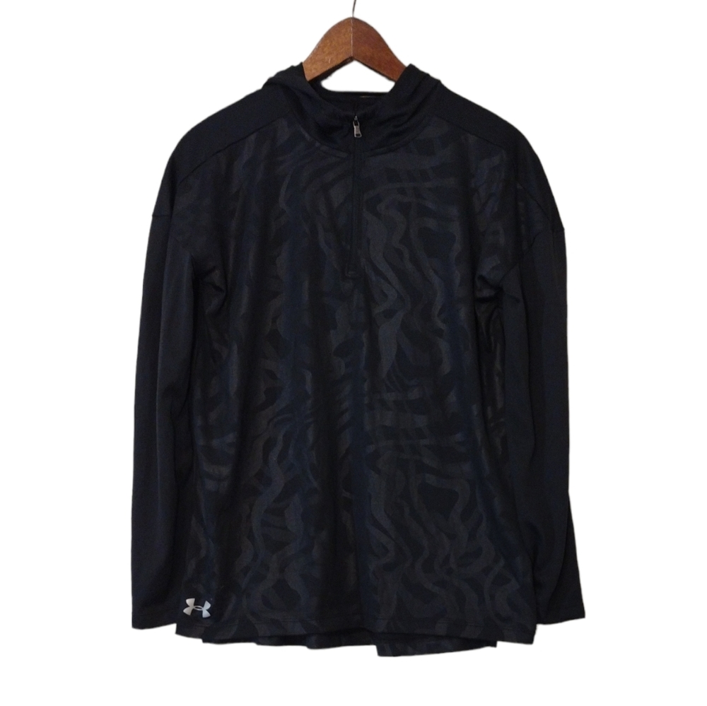 🛍️ CLEARANCE... Black Under Armour 1/4 Zip Long Sleeve Pullover - Size S